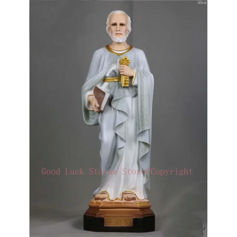 

50CM large Christianity Catholicism Catholic Church Disciples Jesus Christ St.Saint Peter Religious Holy art statue