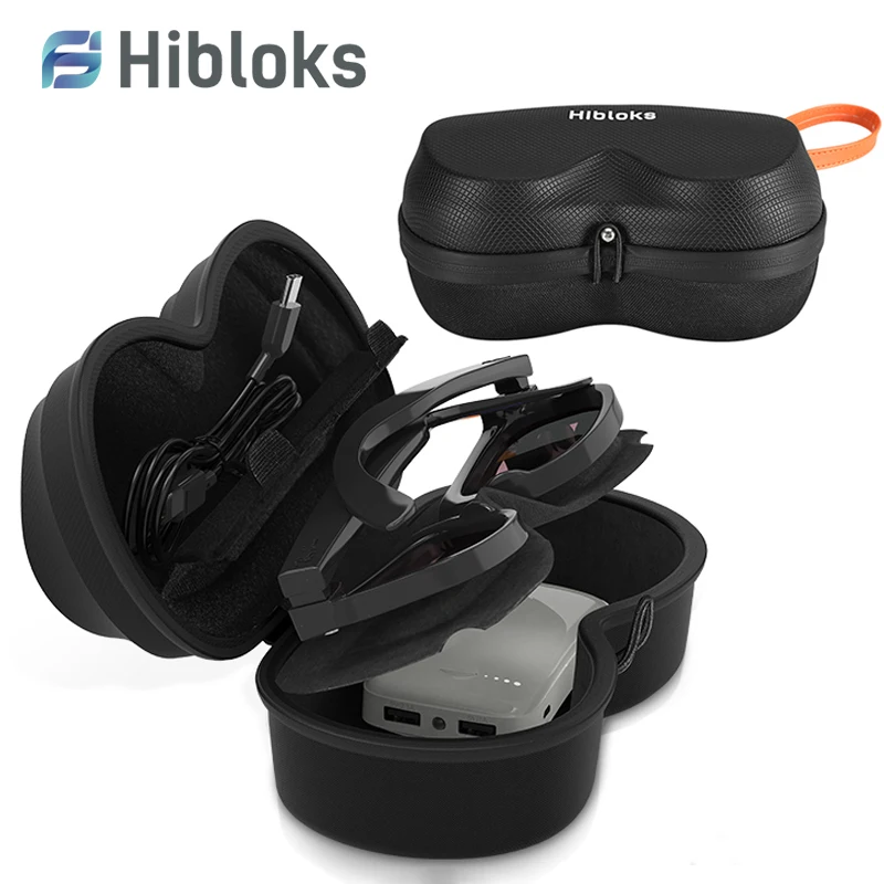 Hibloks-Bolsa de almacenamiento AR para Nreal Air 2/2pro/Rokid, estuche portátil para gafas inteligentes Thunderbird Air, accesorios, caja de viaje