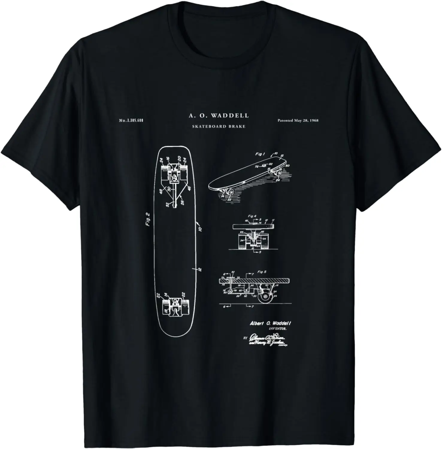 Skateboard Patent - Skating T-Shirt Fabric Fresh and Breathable Suitable for Leisure Shopping Family Play