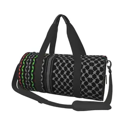 Gym Bag Multi Colors Sports Bag Large Capacity Keffiyeh in Black Couple Portable Design Handbag Graphic Training Fitness Bag