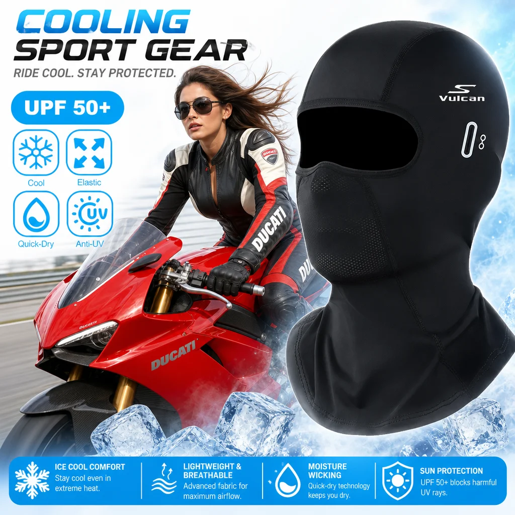 Summer Cooling Balaclava Cycling Cap for KAWASAKI Vulcan S Motorcycle Sun UV Protection Bike Hat