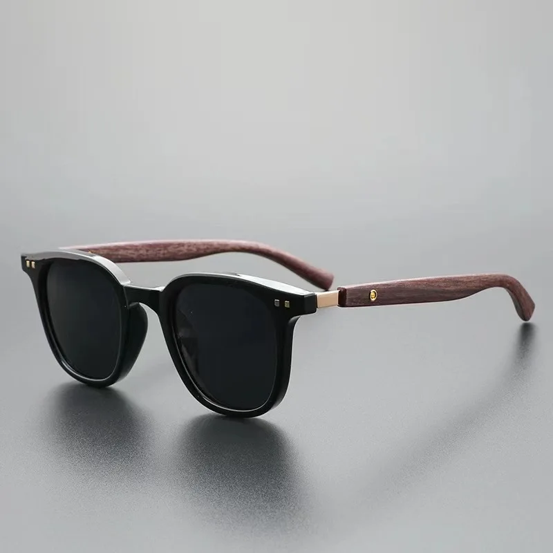 

Literary trend Fashion retro sun glasses frame Men's and women's wood grain legs UV-proof sunglasses