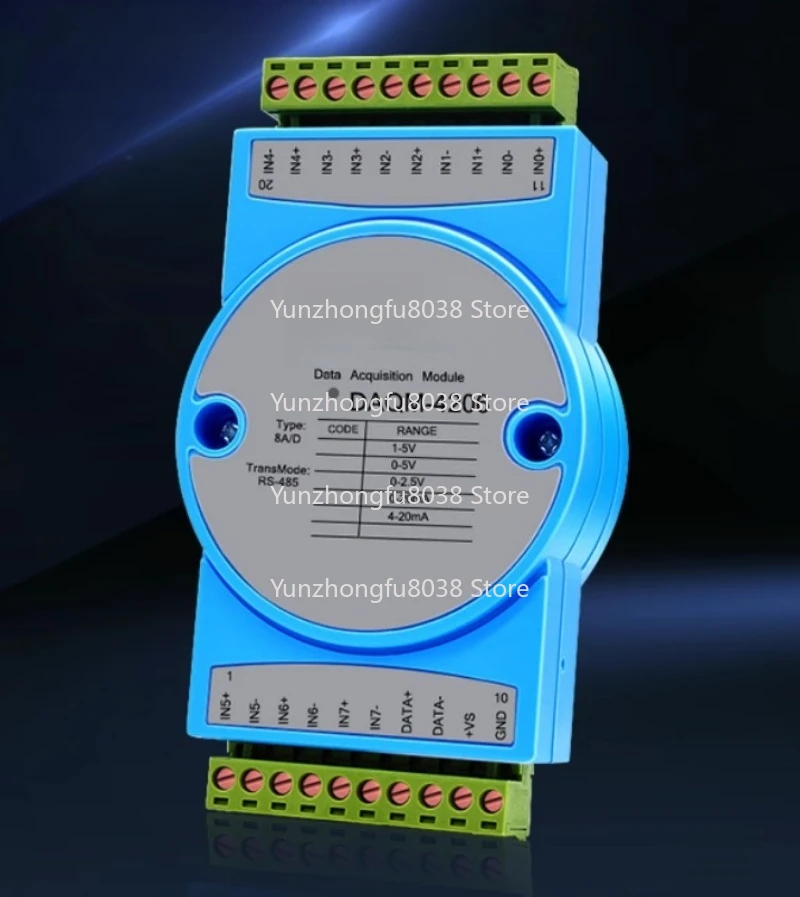 4-20mA To Rs485modbus Analog Acquisition Module 8 Channels Current and Voltage Input Isolation Daqm4206