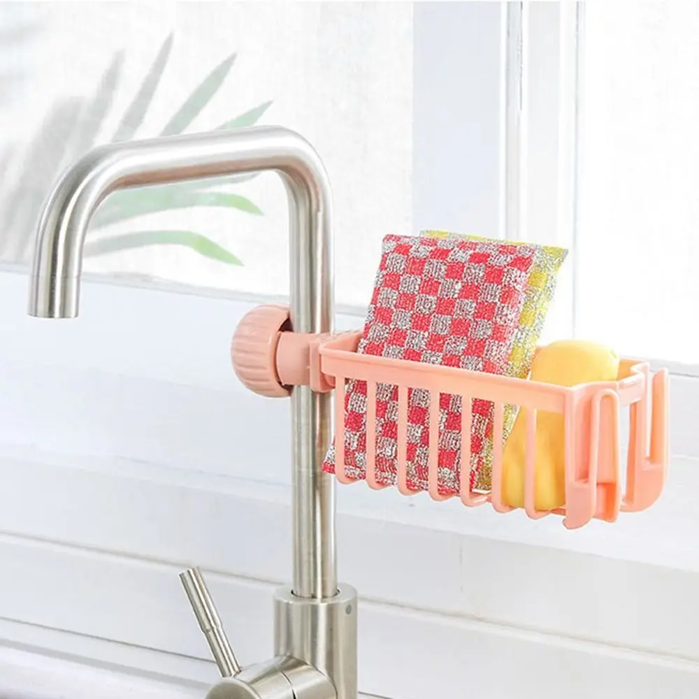 

Adjustable 1Pcs Hanging Kitchen Bathroom Accessories Drying Towel Soap Shelf Faucet Storage Rack Sponge Bracket Faucet Holder