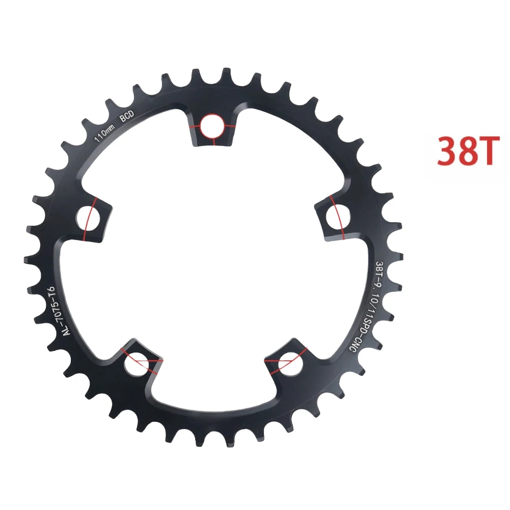 For Competitive Cycling Aluminum Chainring Mud Groove Design Aluminum Chainring for custom Gear Options Long-lasting Performance