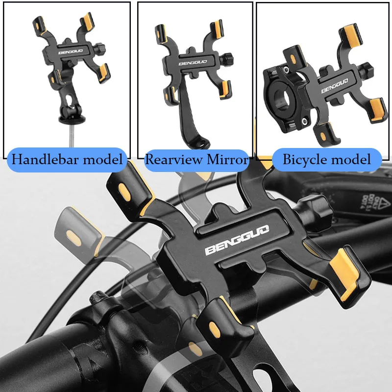 Fahrrad Mountainbike Vier Klaue Handy Ständer Aluminium Legierung Telefon Ständer Outdoor Sport Radfahren Handy Ständer