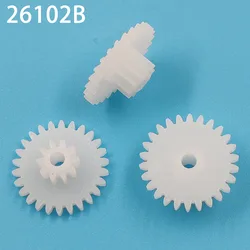 26102B 0.5M Gear 14mm Diameter 26 Teeth + 10 Teeth POM Plastic Pinion 2MM Motor Shaft Toy Parts Wheels 10pcs/lot