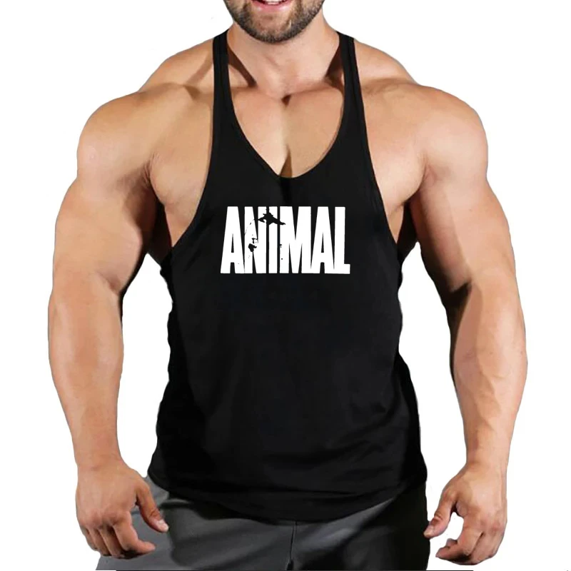 Gym Top Men Muscular Man Fitness Men\'s Vest Stringer Vests Shirt Bodybuilding Clothing Clothes Sleeveless Sweatshirt Singlets