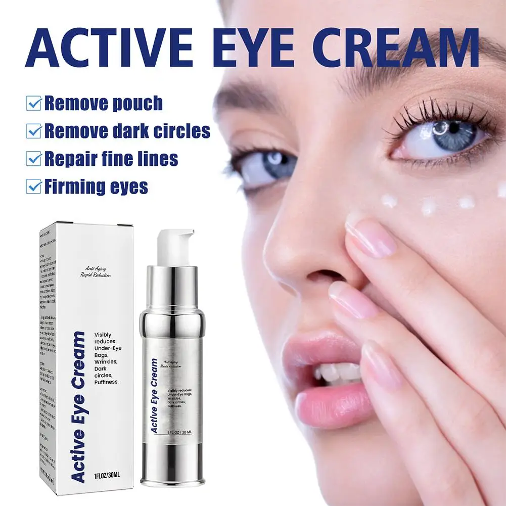 Active Anti-rugas Eye Cream, elimina sacos oculares, pele firme hidratante, inchaço, anti-escuro, reduzir os círculos, branco, S6D8