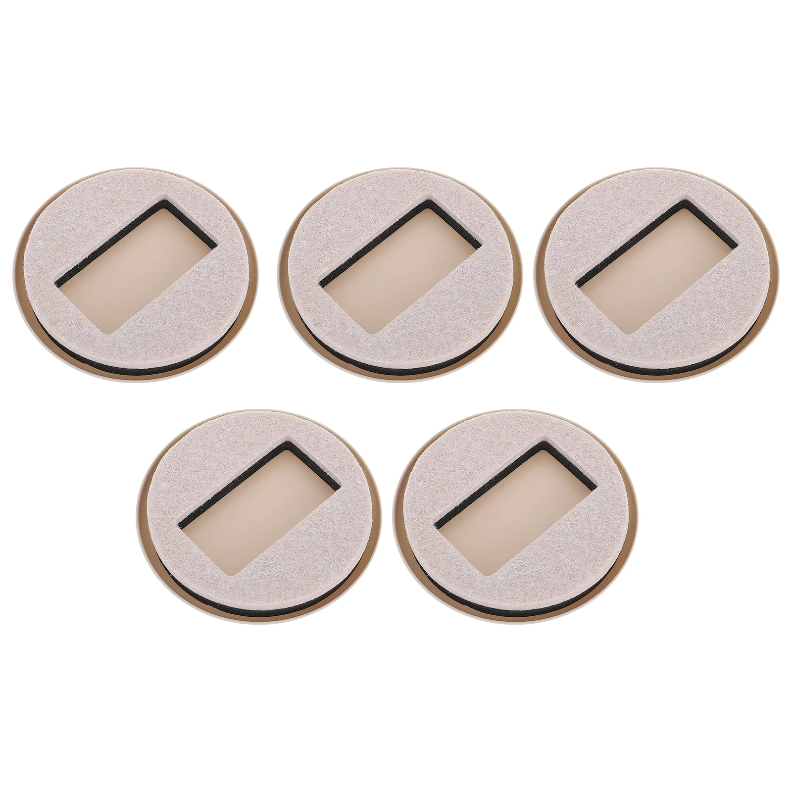 

5pcs Furniture Wheel Stoppers EVA Felt Abs Sliders Pads Cups Hard Floor Protectors Bed Stops Furniture Caster
