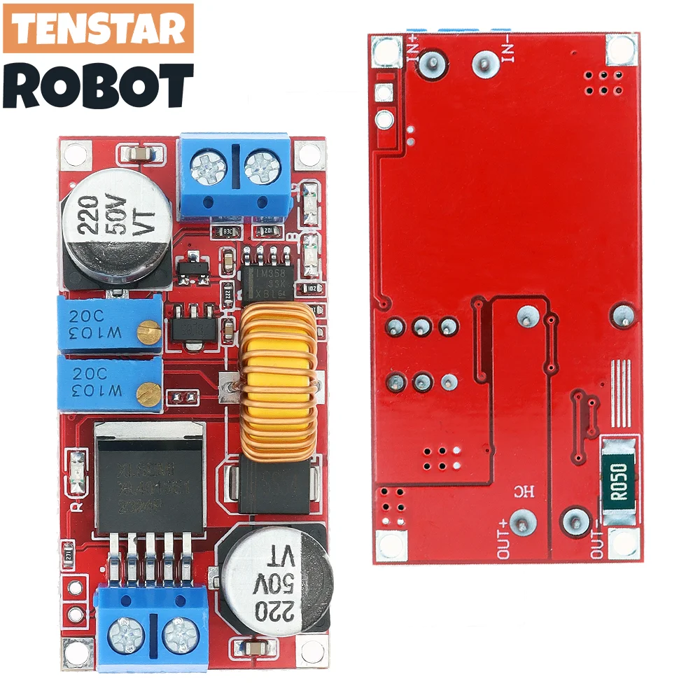 4pcs XL4015 5A DC to DC Power Converter 8-34V to 1.25-32V CC CV LED Driver Step Down Charging Board Lithium Charger Module