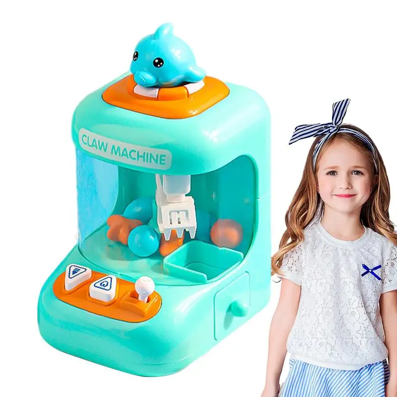 Claw Machine For Kids Doll Machine Coin Operated Play Game Mini Claw Catch Interactive Toys Arcade Game With Light Birthday Gift