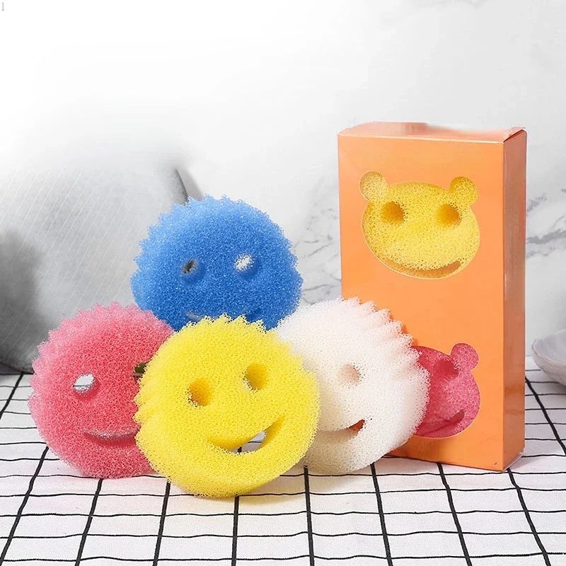 8/4PCS Creativity Household Magic Dishwashing Sponge Strong Scouring Pad Miracle Sponge Kitchen Bathroom Magic Cleaning Wipe