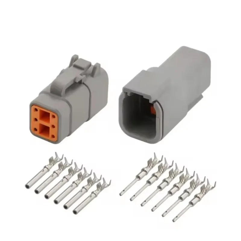 1 set Deutsch DTM 6pin connector DTM06-6S Male Female Auto Waterproof Connector Automotive Sealed Plug DTM04-6P