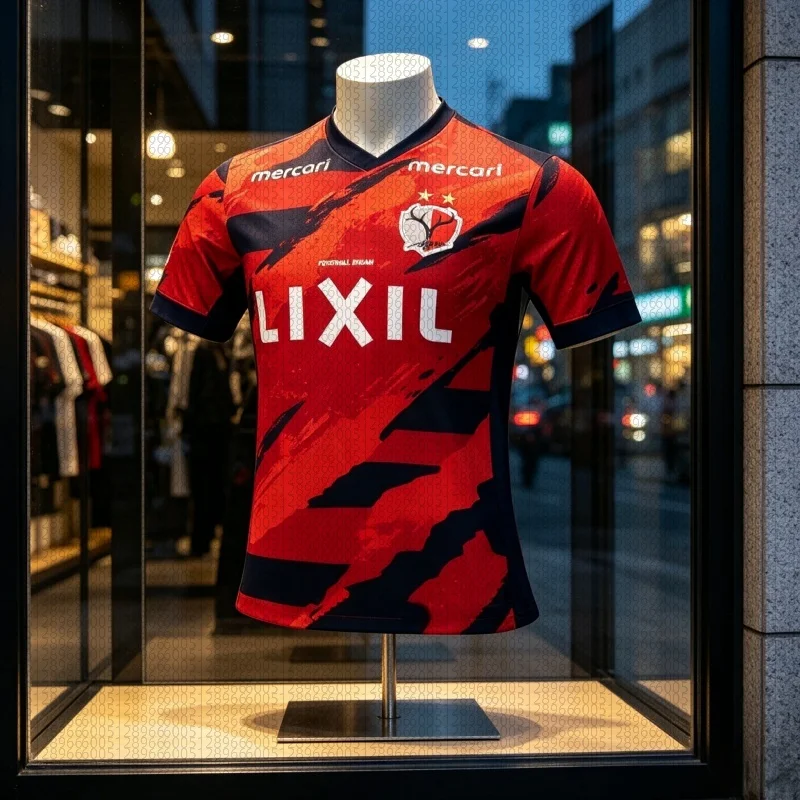 Camisa de Futebol Masculina e Infantil Kashima Antlers 2026 Nova, Manga Curta, Leve, Uniforme de Treino para Adolescentes e Adultos, Modelo Pai-Filho
