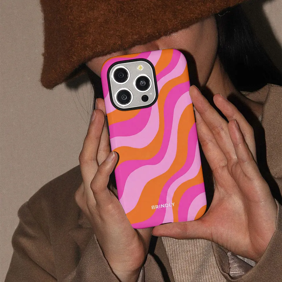 Funda de lujo con patrón de líneas irregulares para iPhone 17, 16e, 15, 14, 13, 12, 11, Air, Pro, Max, Plus, cubierta trasera de doble capa 4