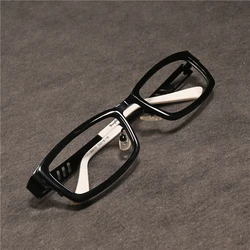 Cubojue Fashion Myopia Glasses Men Women Eyeglasses Frame Male Rectangle Alloy Spectangles Anti Reflection 0 -150 200 250