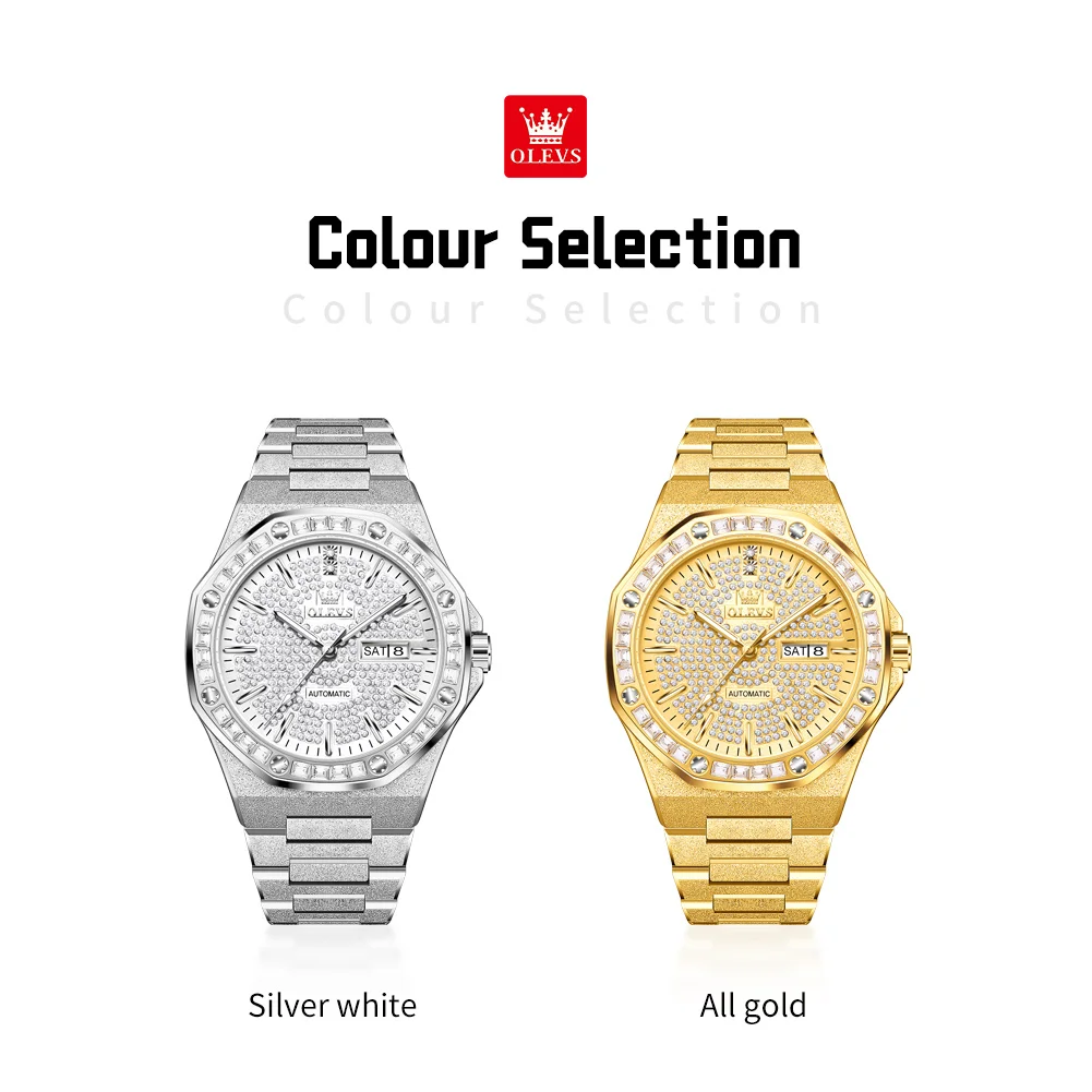 OLEVS 9803 Inlaid Quartz Watch for Men Luxury Brand Chronograph Waterproof Watch calendarMechanical Watch for Men Wristwatch