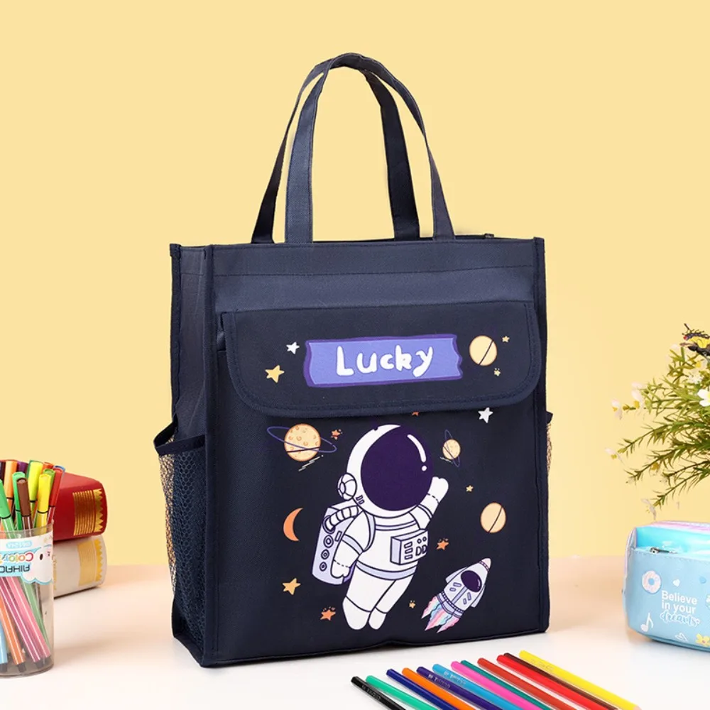 2024 Large-capacity Tote School Bag Oxford Bear Tutoring Bag Multifunction Cartoon A4 File Bag School Office