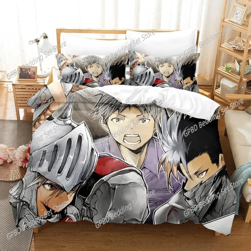 

Anime Handyman Saitou in Another World Bedding Set Single Twin Full Queen King Size Bed Set Adult Kid Bedroom Duvet cover Sets