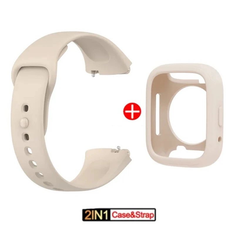 Correa de silicona oficial + funda para Redmi Watch 3 pulsera de repuesto activa Redmi Watch 3/Watch3Lite Correa correas