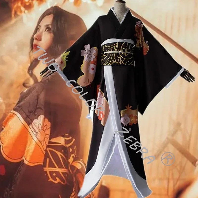 Kibutsuji Muzan Cosplay Costume Anime  Kimetsu no Yaiba Cosplay Costumes Women Kimono Uniforms Clothes Wig Dresses