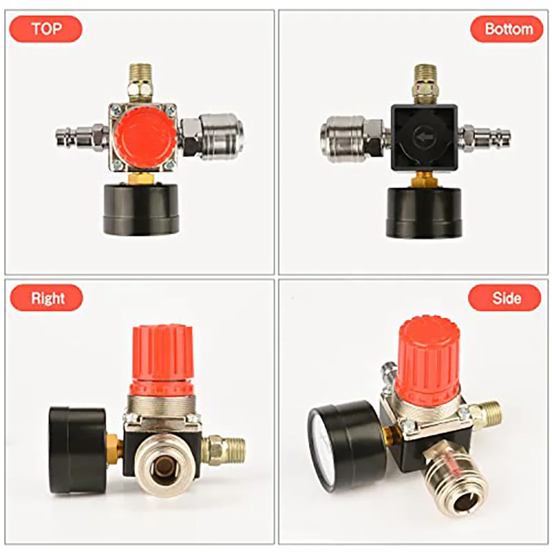 1/4 "BSP PNEUMATIC Air Compressor ความดันวาล์วลด 4 มม.6 มม.8 มม.10 มม.12 มม.อุปกรณ์เชื่อมต่อ