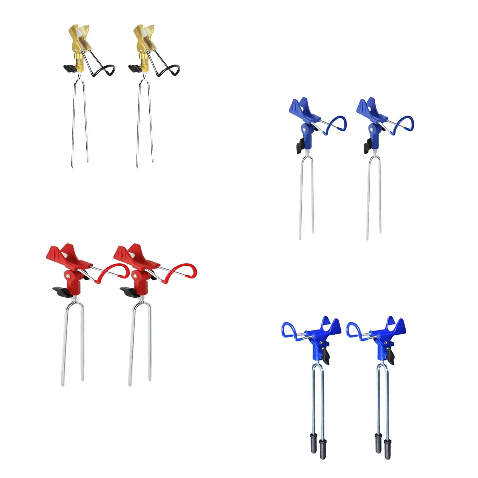 2x Support de canne à pêche Portable Support de canne à pêche Support extérieur réglable