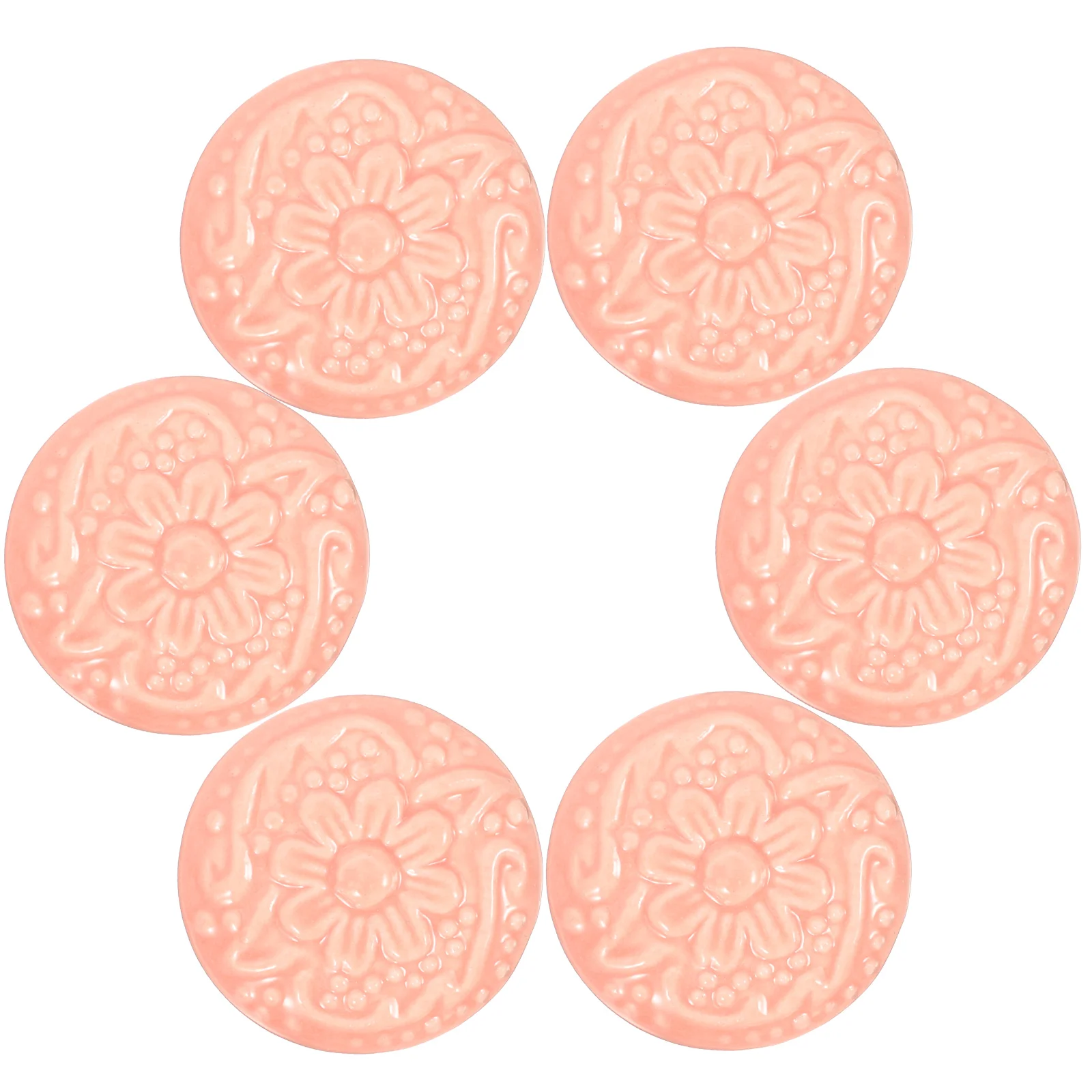 

6Pcs Ceramic Drawer Knobs Smooth Round Cabinet Handles for Dresser Wardrobe Cabinet Decorative Rustic Modern Light Luxury