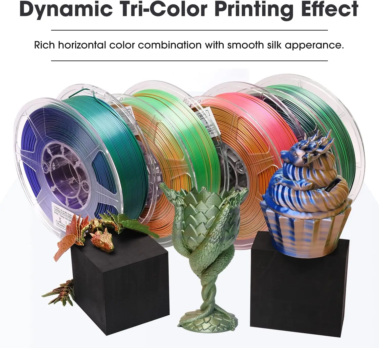 ESUN Wholesale EPLA-Silk Magic 1.75mm 1kg/spool 3D Printer Filament