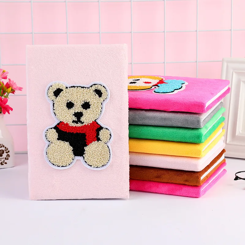 

A5 Plush Notebook, Handbook, Student Diary, Cute Cartoon Bear, Plush Handbook, Memoirs