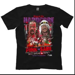 heavyweight Hot Sale vintage Summer vintage funny Cartoon anime clothes Sabu Terry Funk vs Sabu King of the Hardcore T-Shirt