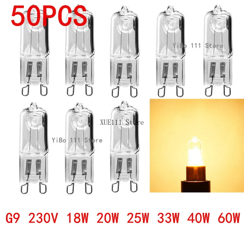 Eco Halogen Light Bulbs G9 Capsule LED Lamp 18W 25W 40W 60W 230V With Inserted Beads Crystal Lamp Halogen Bulb 1/5/10/50PCS
