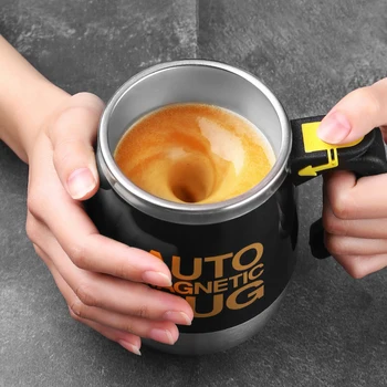 Portátil automático auto agitação caneca magnética criativo de aço inoxidável café leite mistura copo liquidificador misturador inteligente copo térmico