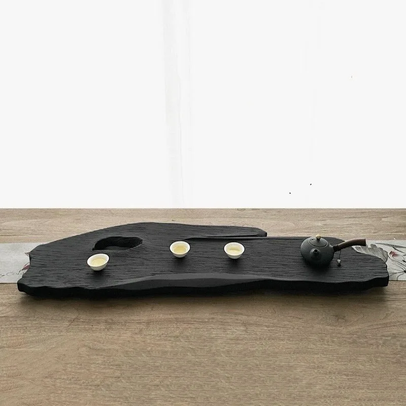 Irregular Tableware Tea Tray Black Hospitality Living Room Long Chinese Stone Office Tea Tray Luxury Bandejas Home Decorationgs 2