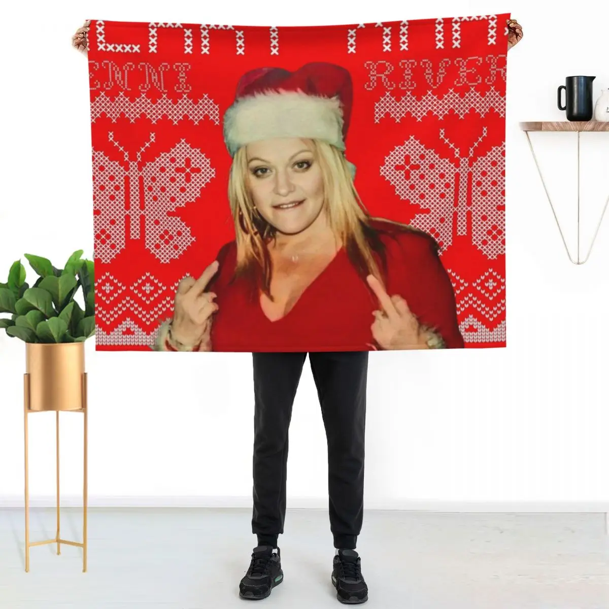 

Merry Xmas Jenni Rivera Throw Blanket Luxurious Soft Blanket Holiday Gift for Family