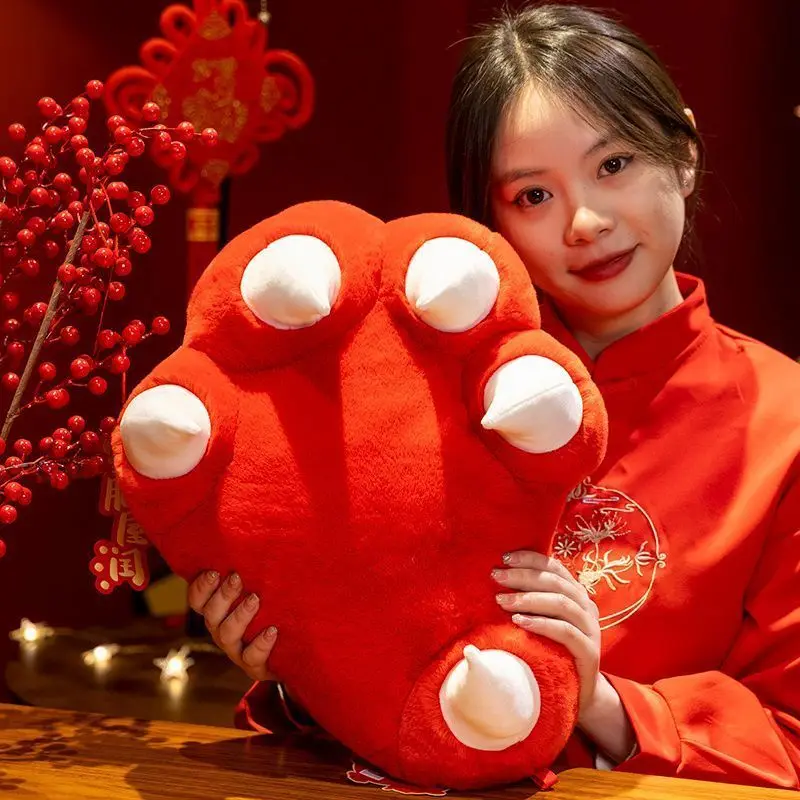 Soft Plush Dragon Claw Zodiac Throw Pillow Cushion for Sofa Living Room Chinese New Year Gift Home Decor