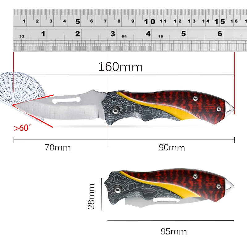 Stainless Steel Fruit Knife Peeling Knife Folding Knife Outdoor Camping Knife Outdoor Survival Knife Convenient To Carry