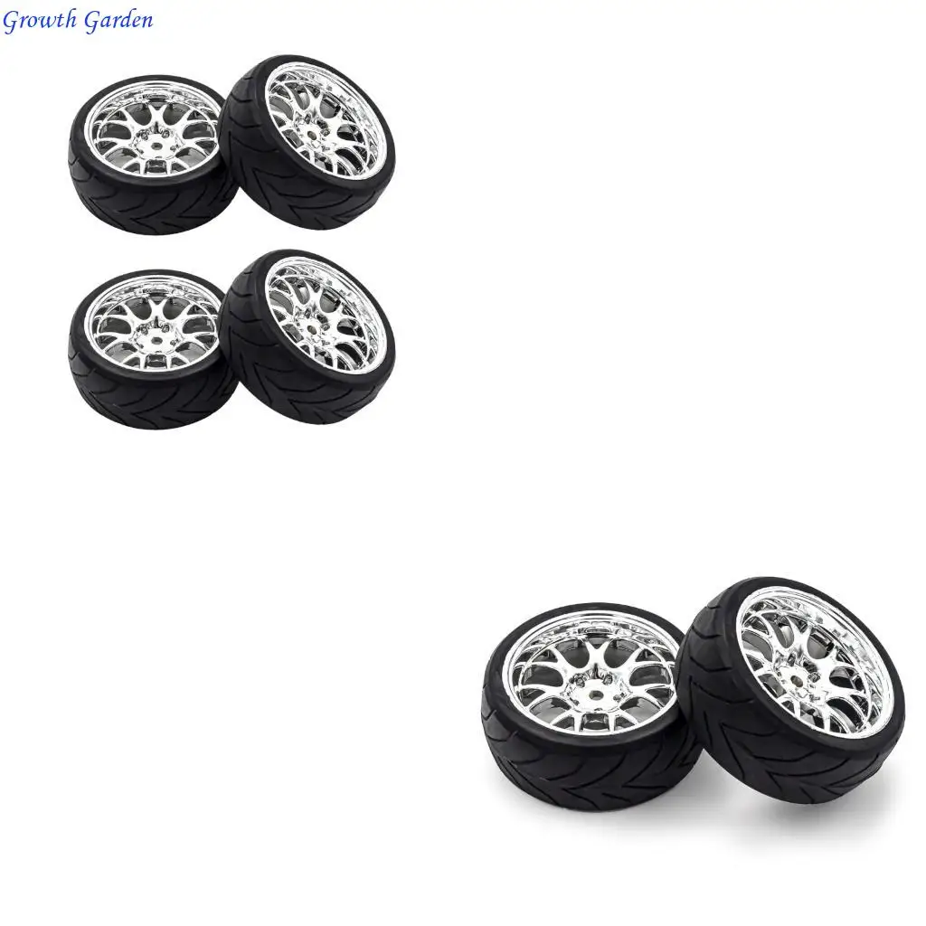 

Wheel Tires Set of 4 For 1/10 Remote Control Drift Car Modification Accessories E65D