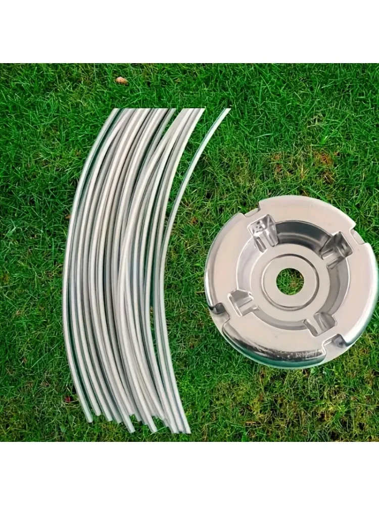 21-teiliges Gartentrimmer-Zubehörset Aluminiumlegierung Schutzgehäuse 1 Aluminium-Trimmerkopf 20 Ersatz-Stahldrähte – Detail 6