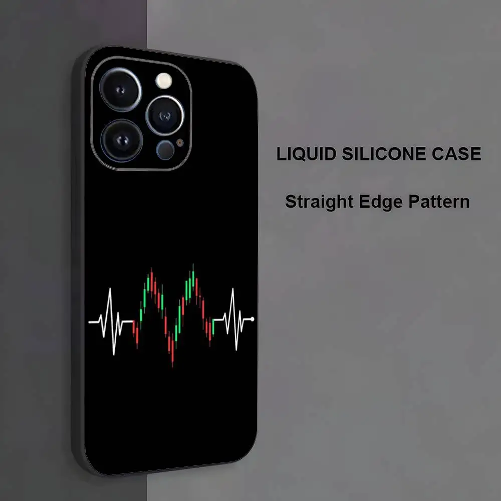 حافظة هاتف من Forex Day Trading Day Trader لهاتف iPhone 17,16,15,14,13,12,11، Pro Max، XS، X، XR، SE، Mini، 8، 7، غطاء أسود من السيليكون الناعم