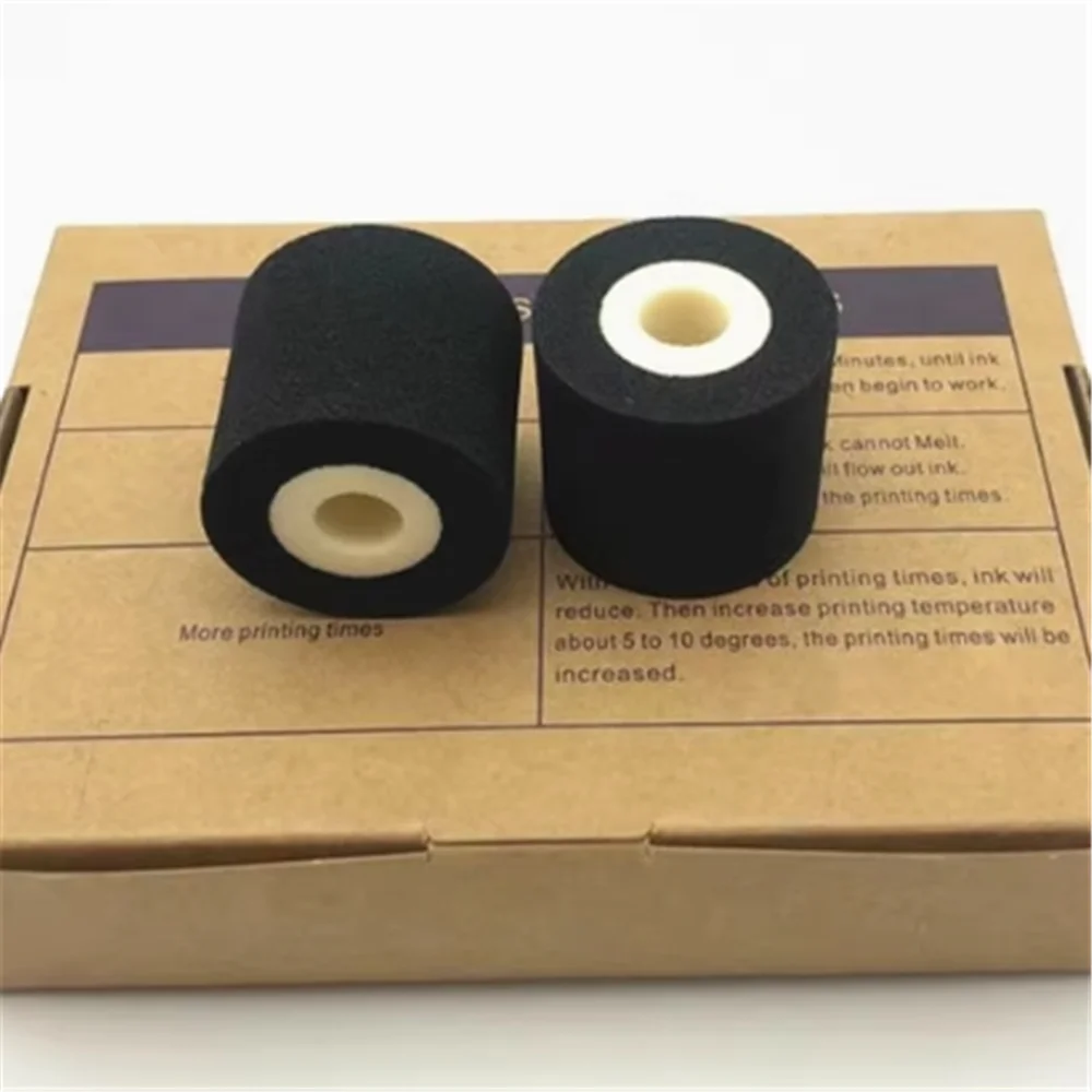 12pcs Tableware high-temperature black solid ink wheel 36 32mm 40 packaging machine marking machine DK1100 coding machine NY805