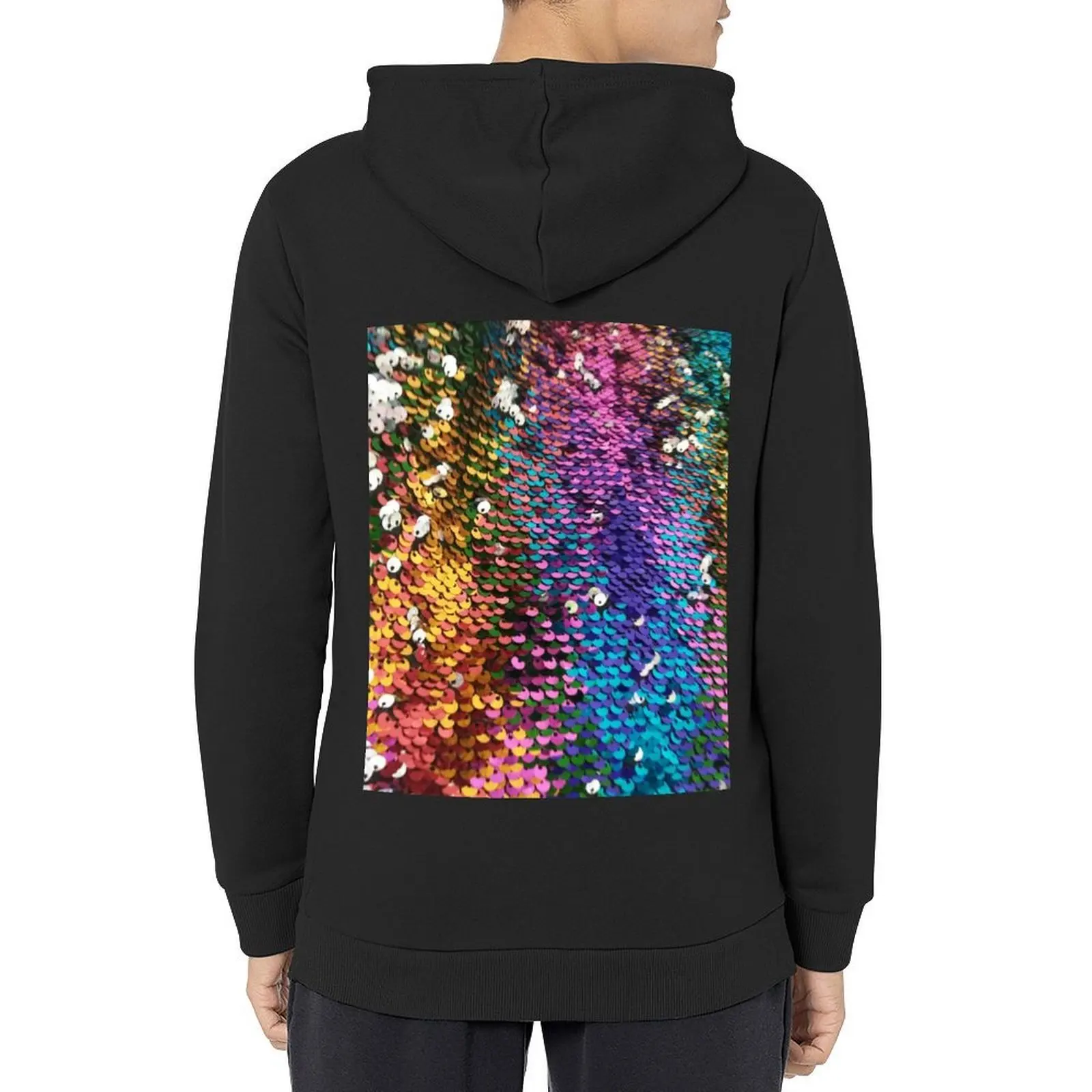

Photographic Image of Multi-colored Sequins Hoodie men clothes autumn new products clothes for men hoodie oversize