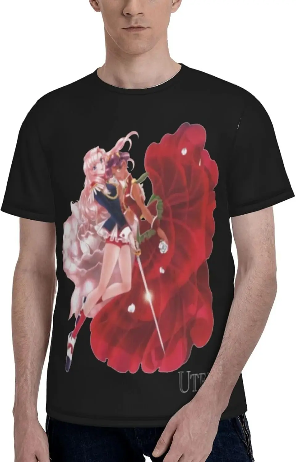 Anime Revolutionary Girl Utena T Shirt Men'S Summer Casual O-Neck Tee Sport Short Sleeve Tops