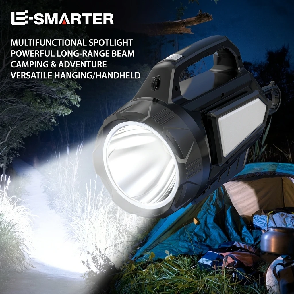 Multi-Functional Solar-Powered High-Intensity Long-Range Lantern Red Light Warning Emergency Lamp for Home And Outdoor Camping