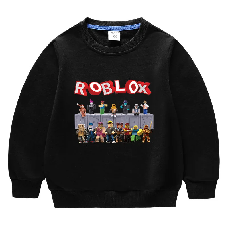 

Roblox Cartoon Print Kids Clothes Tracksuit Tops Pants 2PCS Children Cotton Pullover Sweater Birthday Gifts