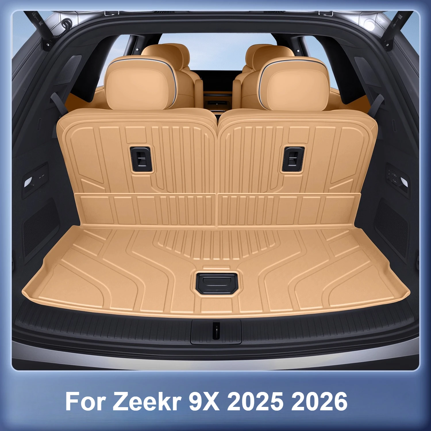 

For Zeekr 9X 2025 2026 TPE Trunk Mat Waterproof Scratch-Resistant Wear-Resistant Interior Upgrade Accessory