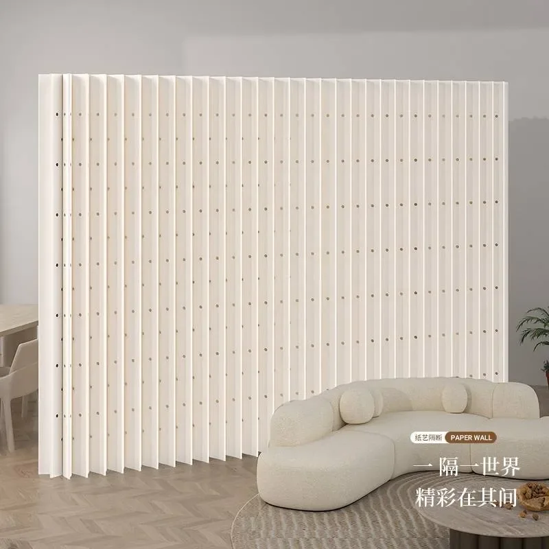 Foldable Office Screen Partition Paper Wall Divider for Home Beauty Salon Storage Baffle Fence Fake Wall Decor