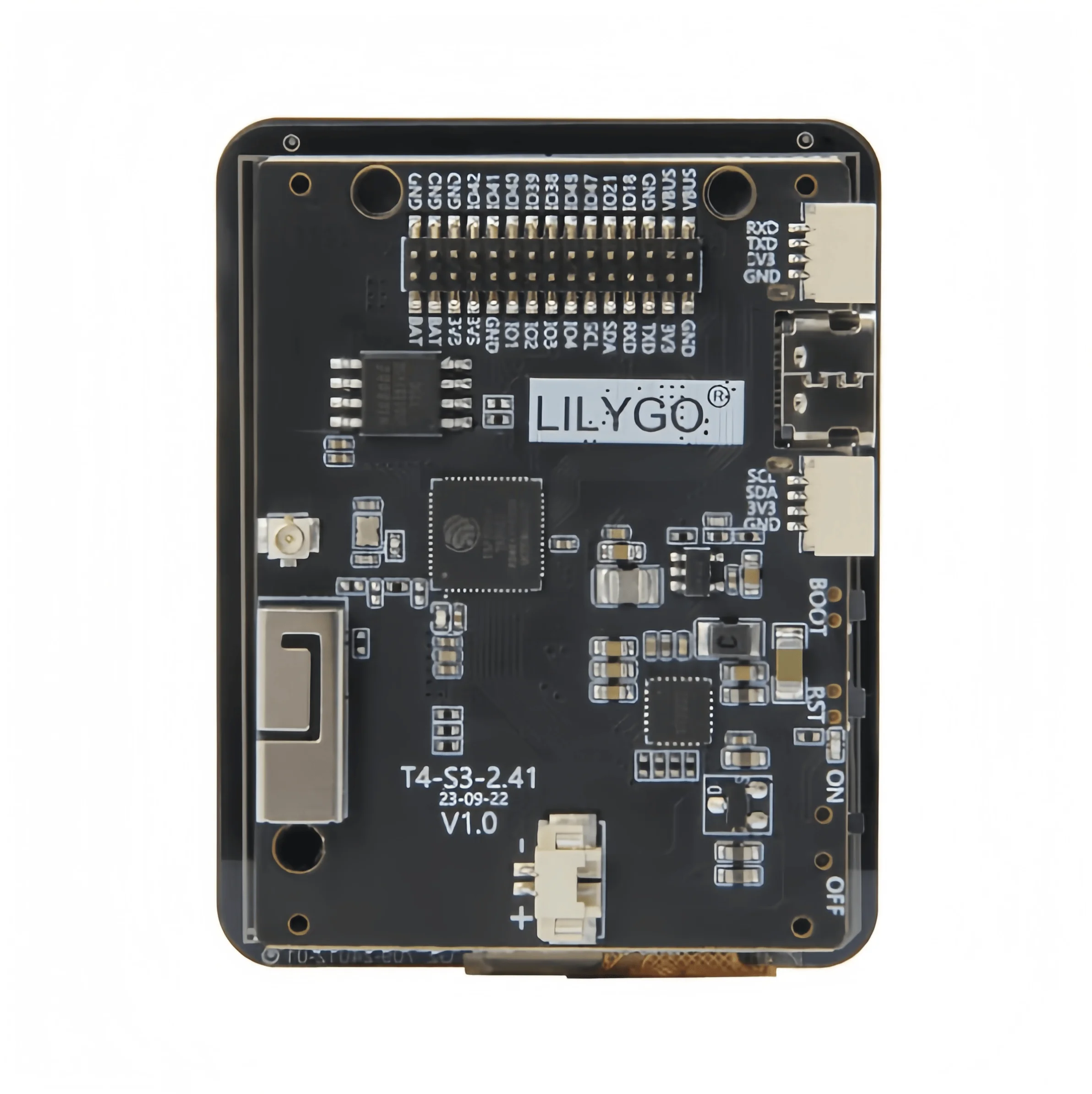 LILYGO® T4-S3 ESP32-S3 2.41-inch AMOLED Touchscreen WiFi Bluetooth Qwiic Dock