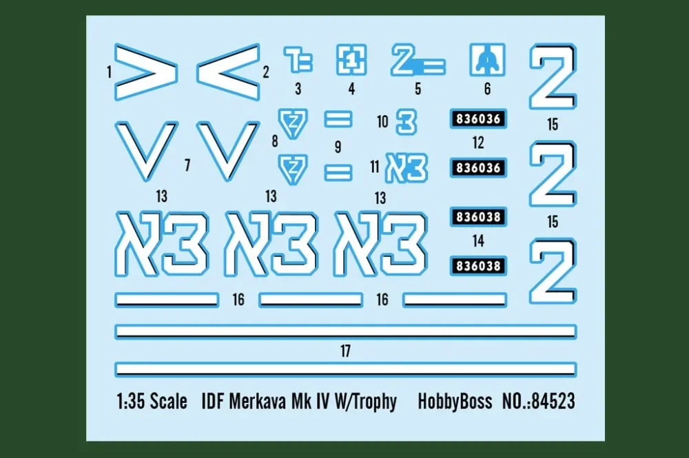 HOBBYBOSS 84523 1/35 IDF Merkava Mk IV w/Trophy Main Battle Tank - Assemble Scale Model Kit